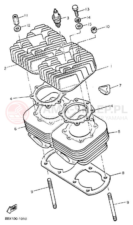 Schemat "cylinder" do Yamaha PHAZER II ST PZ480STT