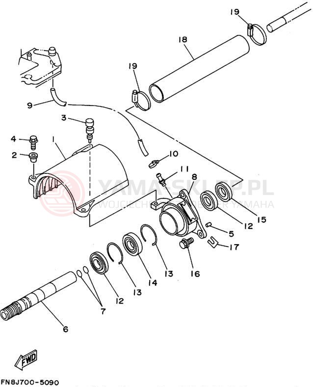 Schemat "JET UNIT" do Yamaha WAVE RUNNER VXR WRB650T
