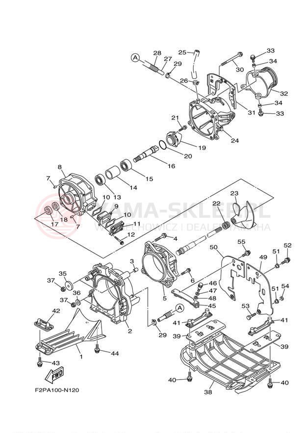 Schemat "JET UNIT" do Yamaha WAVERUNNER VX SPORT VX1100CN