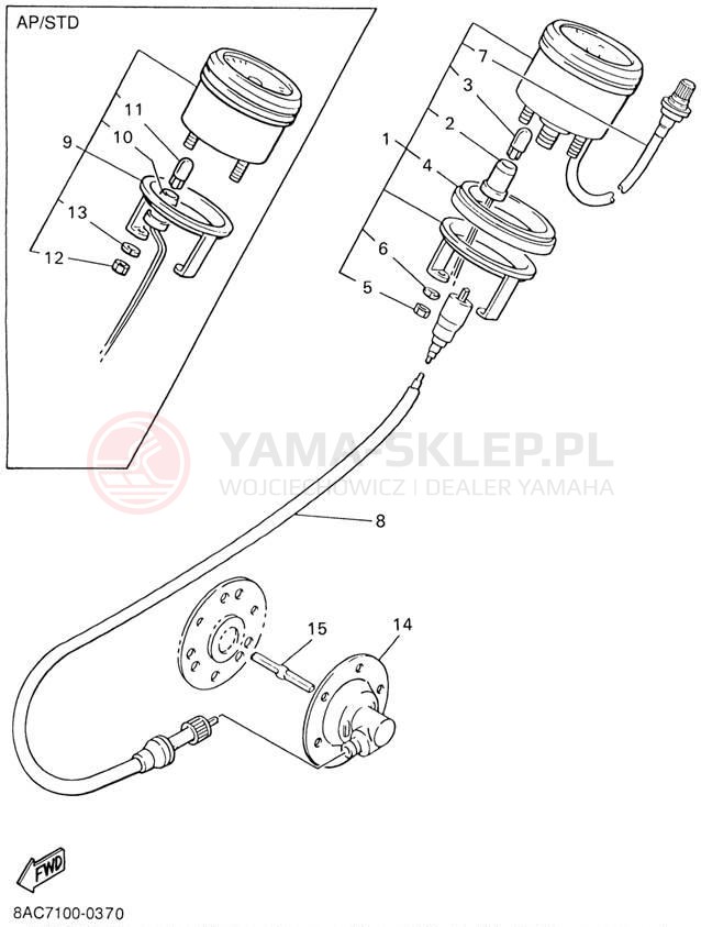 Schemat "licznik" do Yamaha VK540 III VK540ED