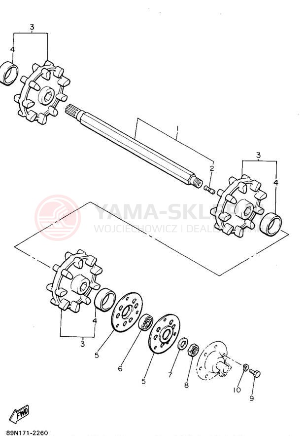 Schemat "Układ napędowy" do Yamaha VK540 II VK540EV