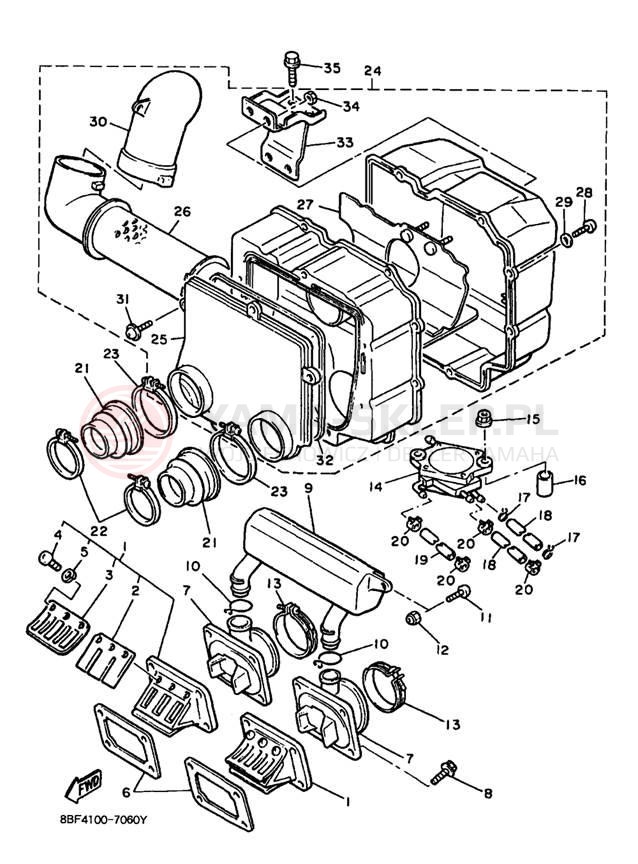 Schemat "Wtrysk paliwa" do Yamaha PHAZER SS PZ480A