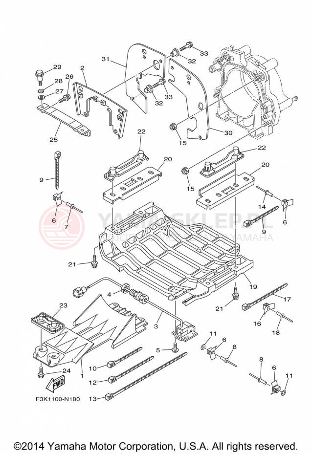 Schemat "JET UNIT" do Yamaha WAVERUNNER FZR GX1800P