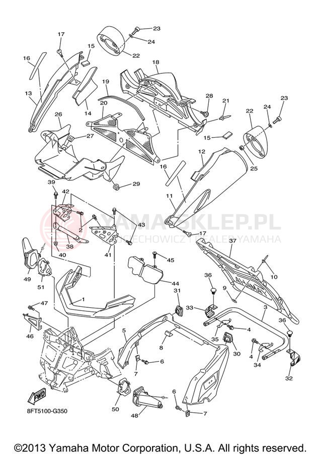 Schemat "zderzak" do Yamaha APEX LTX RX10LTXB