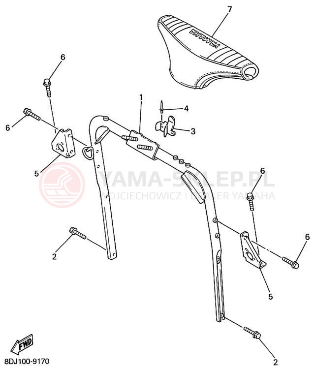 Schemat "STEERING GATE" do Yamaha VT500C/VX500ERC