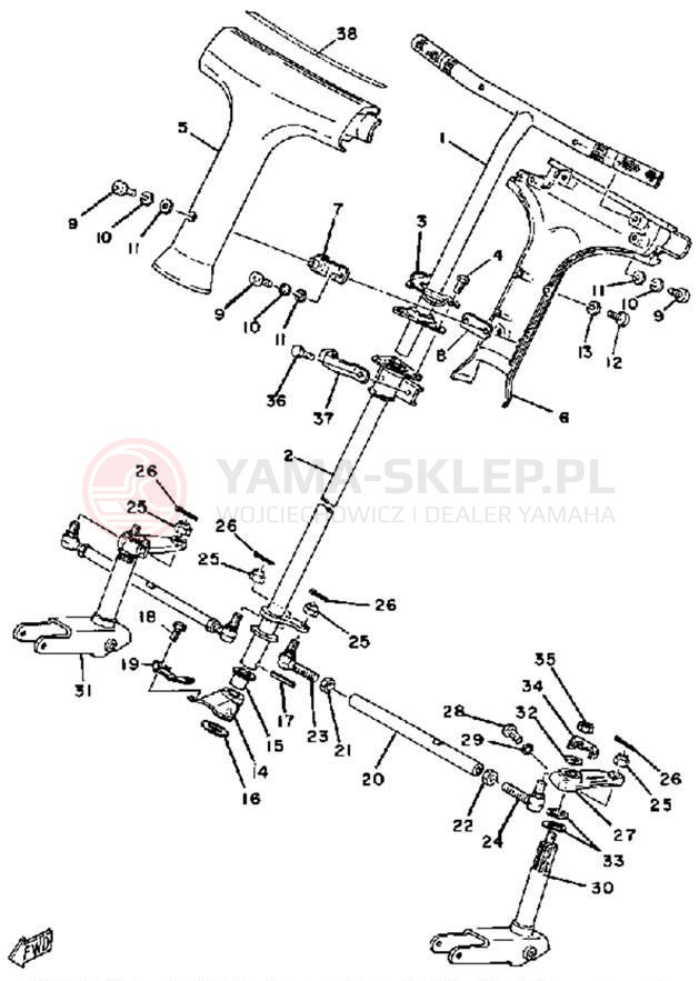 Schemat "Półki zawieszenia" do Yamaha EX440C