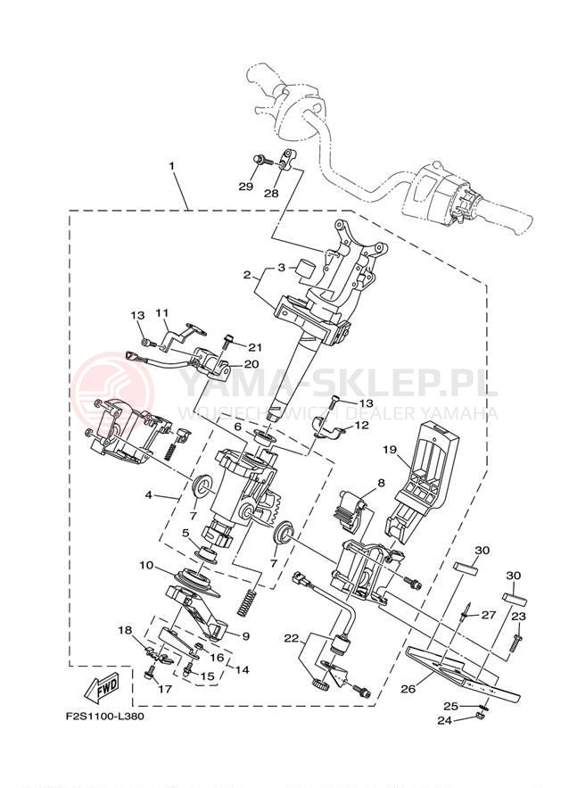 Schemat "Półki zawieszenia" do Yamaha FX CRUISER SHO FA1800AL