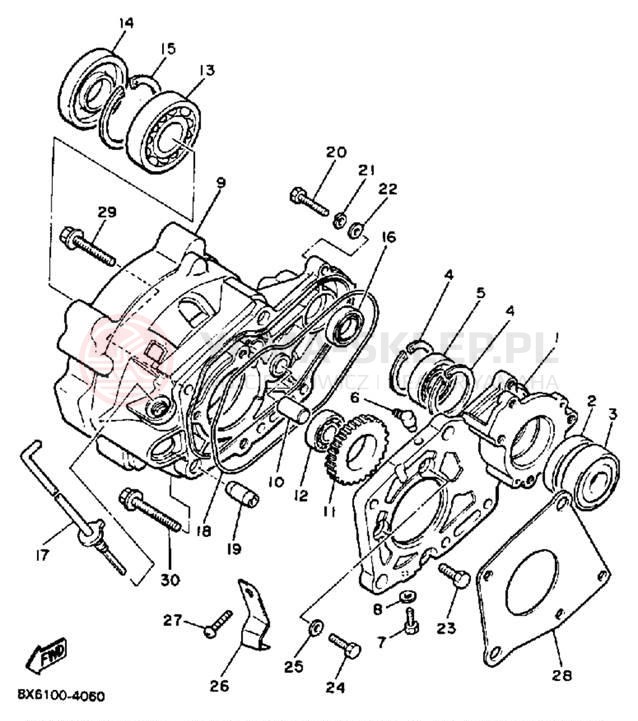 Schemat "PUMP DRIVE - GEAR" do Yamaha V-MAX VMX540L