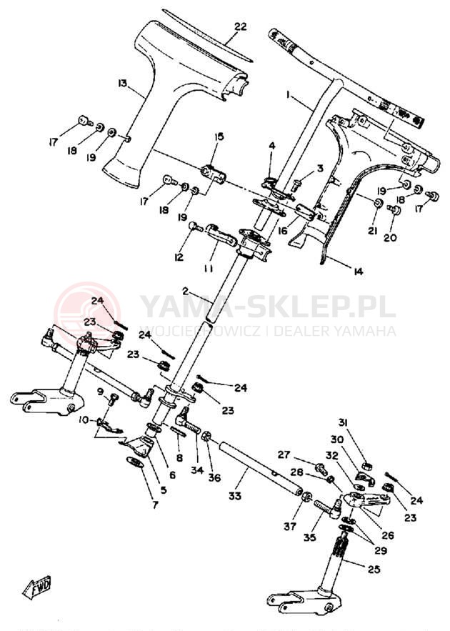 Schemat "Półki zawieszenia" do Yamaha SRX440D