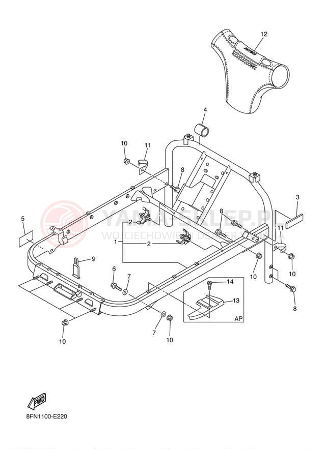 Schemat "STEERING GATE" do Yamaha VK PRO VK10AW/VK10AB