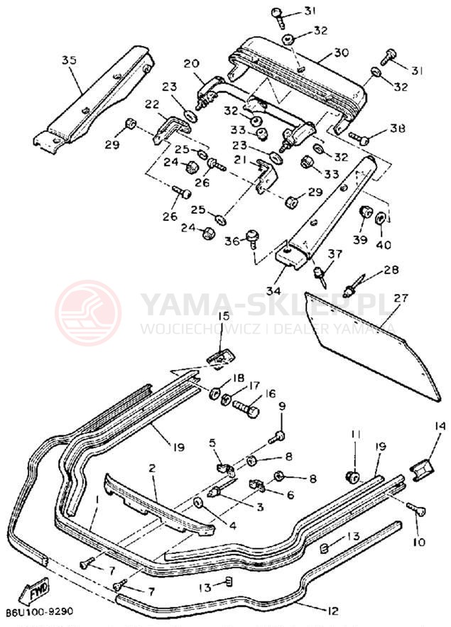 Schemat "zderzak" do Yamaha SR540RSR