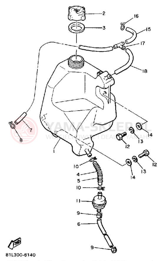 Schemat "Miska olejowa" do Yamaha EXCEL III EC340M