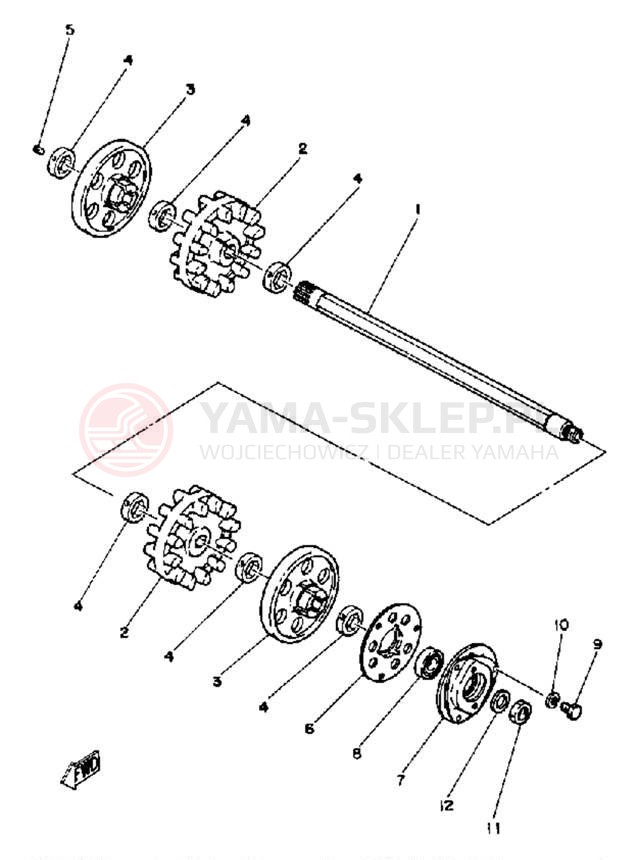 Schemat "TRACK DRIVE" do Yamaha EC540D