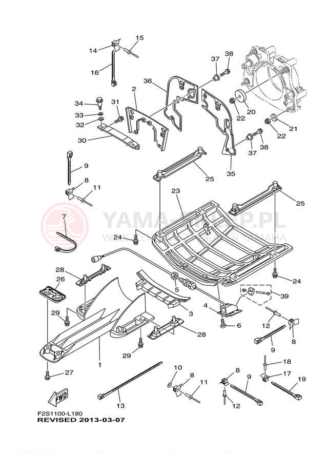 Schemat "JET UNIT" do Yamaha WAVERUNNER FX HO FB1800M