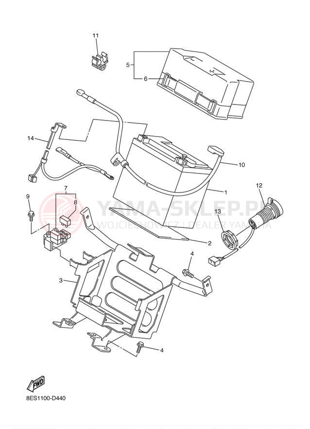 Schemat "układ elektryczny" do Yamaha RS Venture RST90K