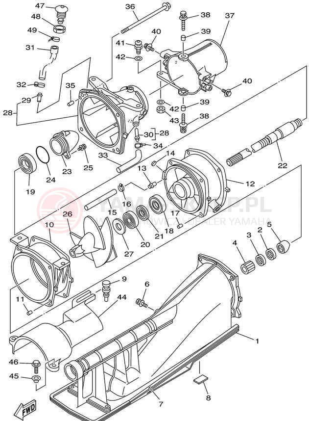 Schemat "JET UNIT" do Yamaha WAVE RUNNER XL700 XL700X