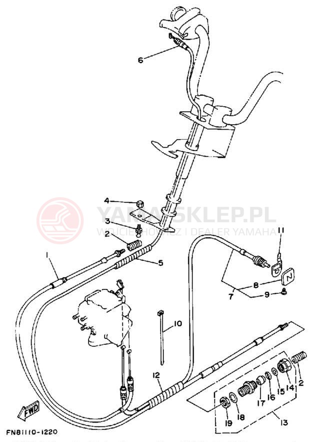 Schemat "Układ chlodzenia" do Yamaha WRB650P_61