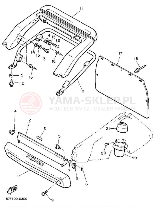 Schemat "zderzak" do Yamaha PHAZER II PZ480P