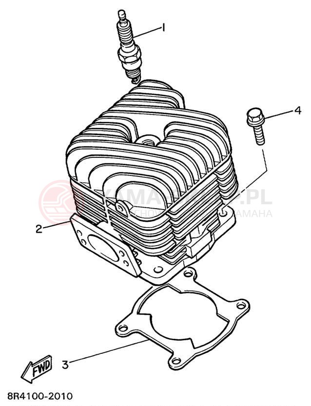 Schemat "cylinder" do Yamaha BRAVO LT BR250TC