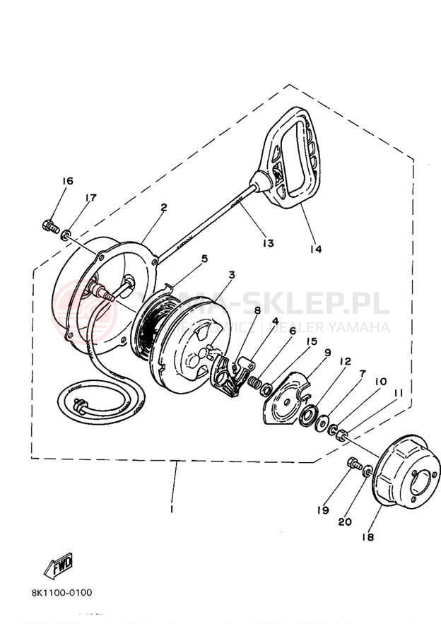 Schemat "rozrusznik" do Yamaha VK540 II VK540EV