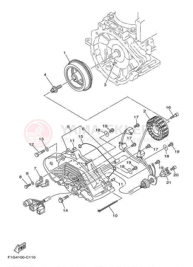 Schemat "prądnica" do Yamaha WaveRunner GP1300R GP1300E