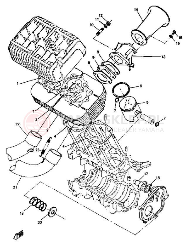 Schemat "GPX SR KIT PARTS" do Yamaha GPX338F/GPX433F