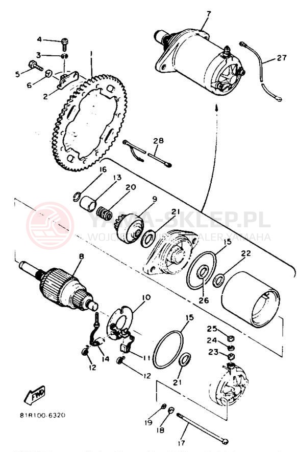 Schemat "rozrusznik" do Yamaha XLV XL540K