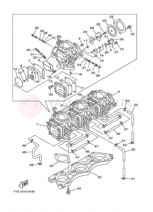Schemat "Gaźnik" do Yamaha SUV1200 SV1200A