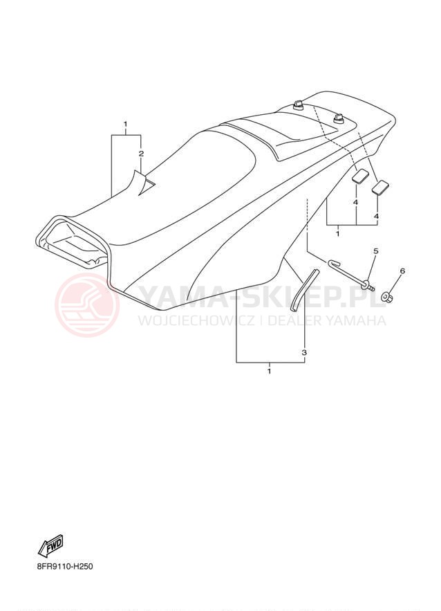 Schemat "siedzenie" do Yamaha APEX_RTX RX10RTRYB/RX10RYR