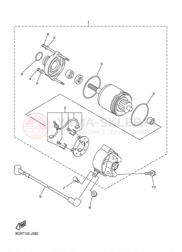 Schemat "rozrusznik" do Yamaha PHAZER GT PZ50GTAW