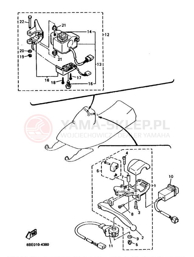 Schemat "Kierownica i osprzęt" do Yamaha PHAZER SS ELECTRIC PZ480EB