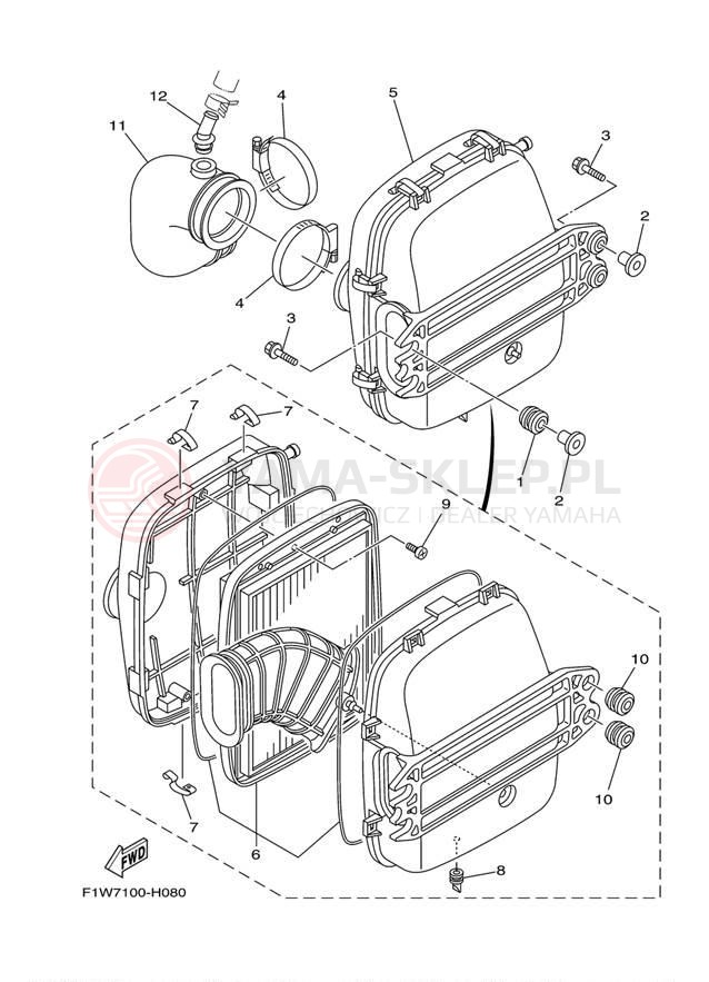 Schemat "Wtrysk paliwa" do Yamaha WAVERUNNER FZR GX1800L