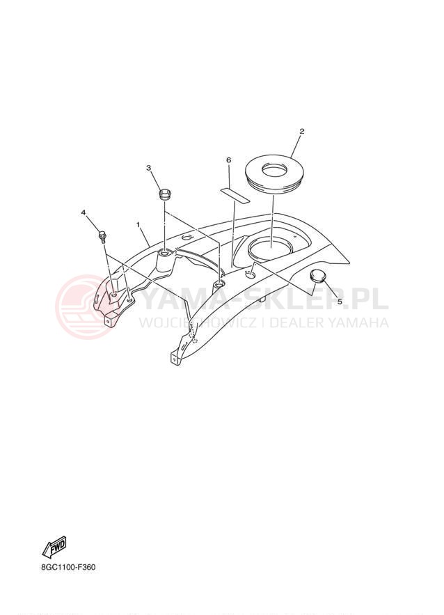 Schemat "INSTRUMENT PANEL" do Yamaha PHAZER FX PZ50FXW