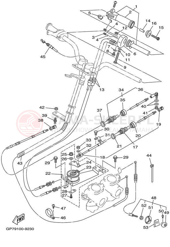 Schemat "Układ chlodzenia" do Yamaha WAVE RUNNER GP760 GP760V