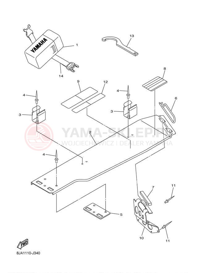 Schemat "GUARD - LUGGAGE BOX" do Yamaha RS VECTOR LTX GT RS90LTGTAS