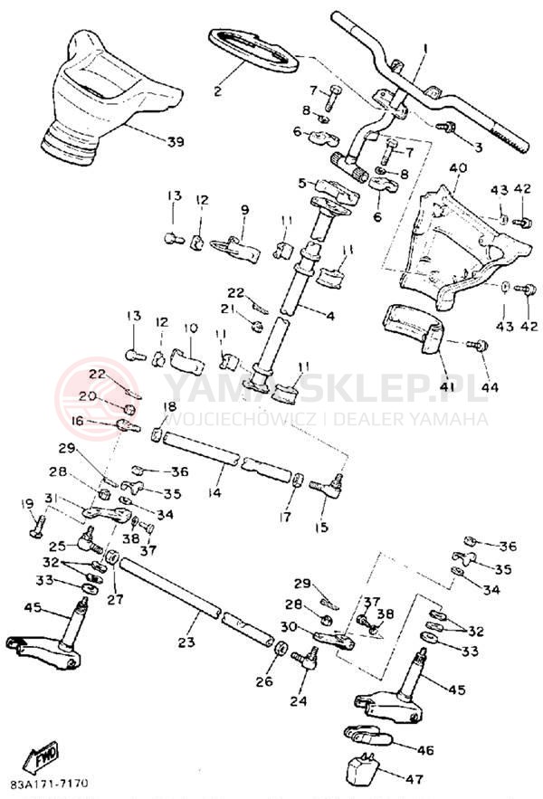 Schemat "Półki zawieszenia" do Yamaha ENTICER LTR ET400TRP