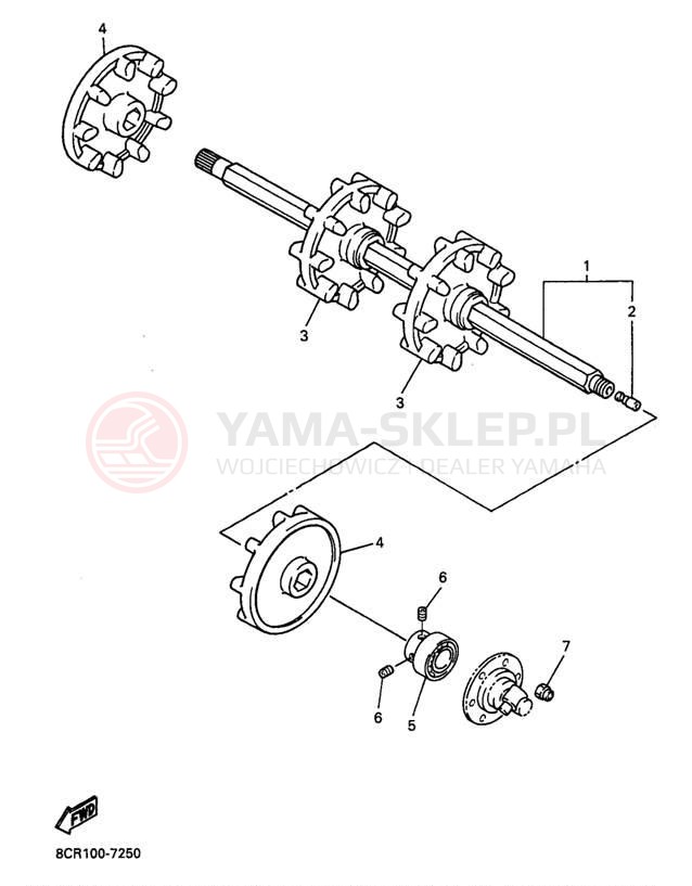 Schemat "Układ napędowy" do Yamaha VMAX 600 XT VX600XTA/VX500XTA