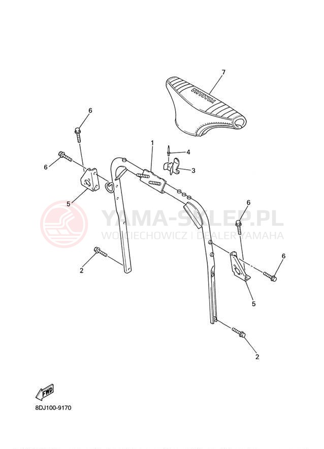 Schemat "STEERING GATE" do Yamaha SX500R SX500D
