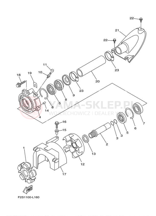 Schemat "JET UNIT" do Yamaha FX CRUISER HO FB1800AM