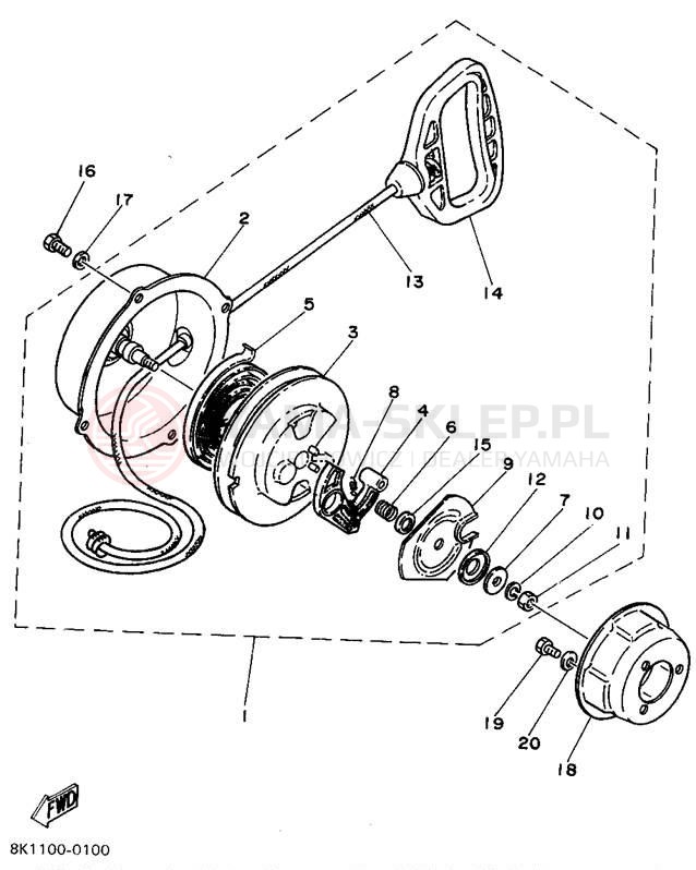 Schemat "rozrusznik" do Yamaha VK540 II VK540EU