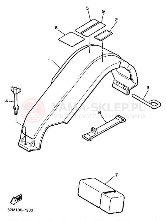 Schemat "GUARD - LUGGAGE BOX" do Yamaha EXCITER EX570L