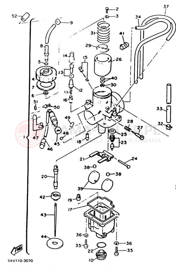 Schemat "Gaźnik" do Yamaha EXCITER II EX570T