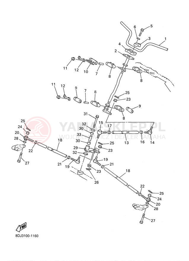 Schemat "Półki zawieszenia" do Yamaha VENTURE XL VT500XLL