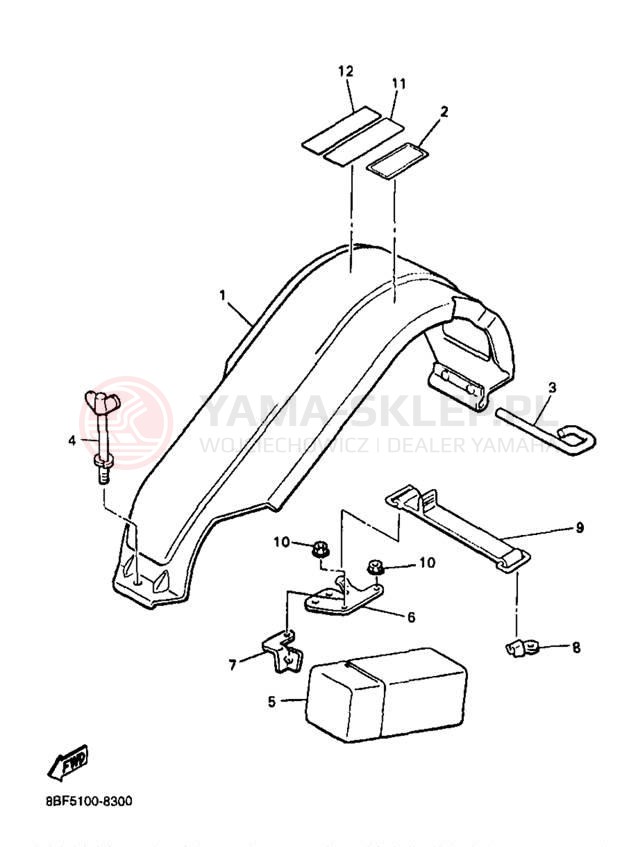 Schemat "GUARD - LUGGAGE BOX" do Yamaha PHAZER SS PZ480B