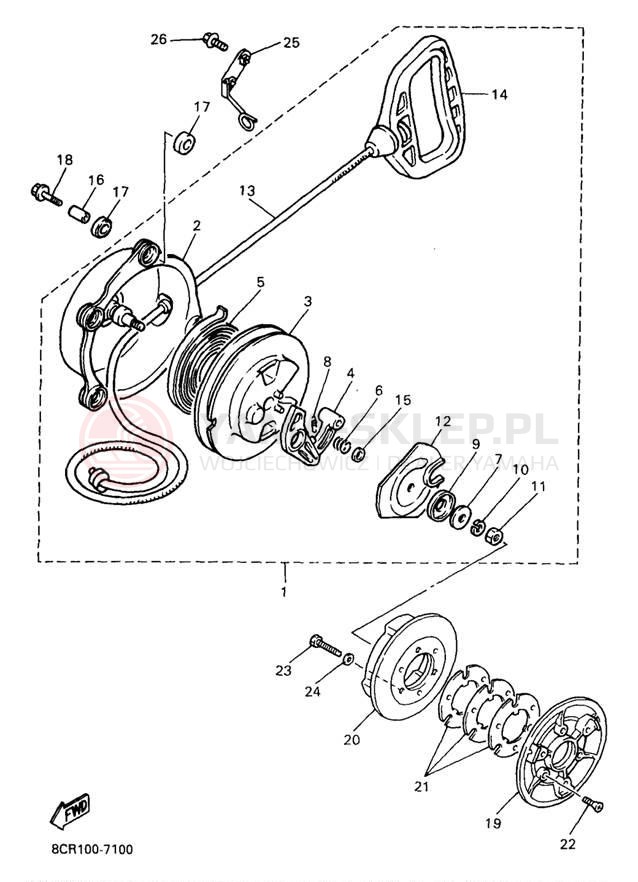 Schemat "rozrusznik" do Yamaha MOUNTAIN MAX 700 MM700A/MM600A