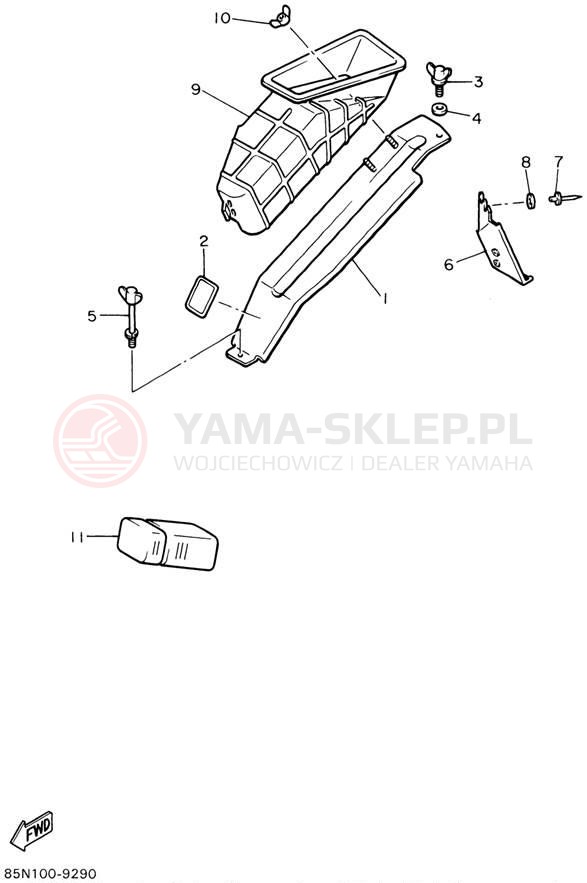 Schemat "GUARD - LUGGAGE BOX" do Yamaha CS340 CS340ED