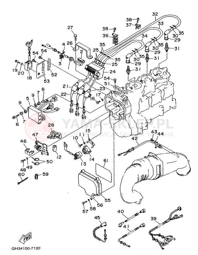 Schemat "układ elektryczny" do Yamaha WAVE VENTURE 1100 WVT1100V