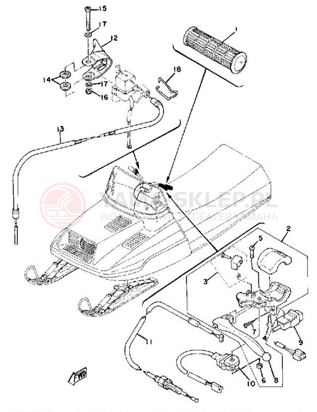 Schemat "GRIP WIRING" do Yamaha ET340C