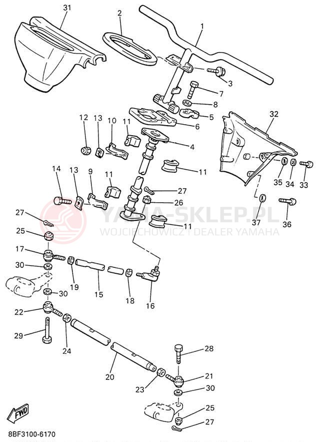 Schemat "Półki zawieszenia" do Yamaha PHAZER II PZ480W