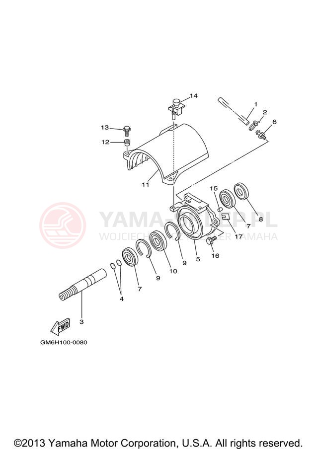 Schemat "JET UNIT" do Yamaha WAVERUNNER SUPER JET SJ700BJ